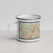 Left View Custom Apple Valley California Map Enamel Mug in Woodblock