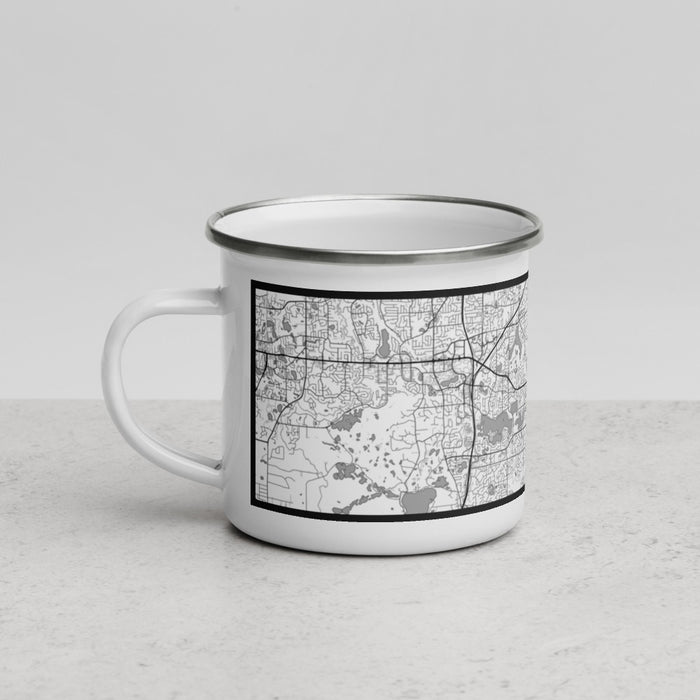 Left View Custom Apple Valley Minnesota Map Enamel Mug in Classic