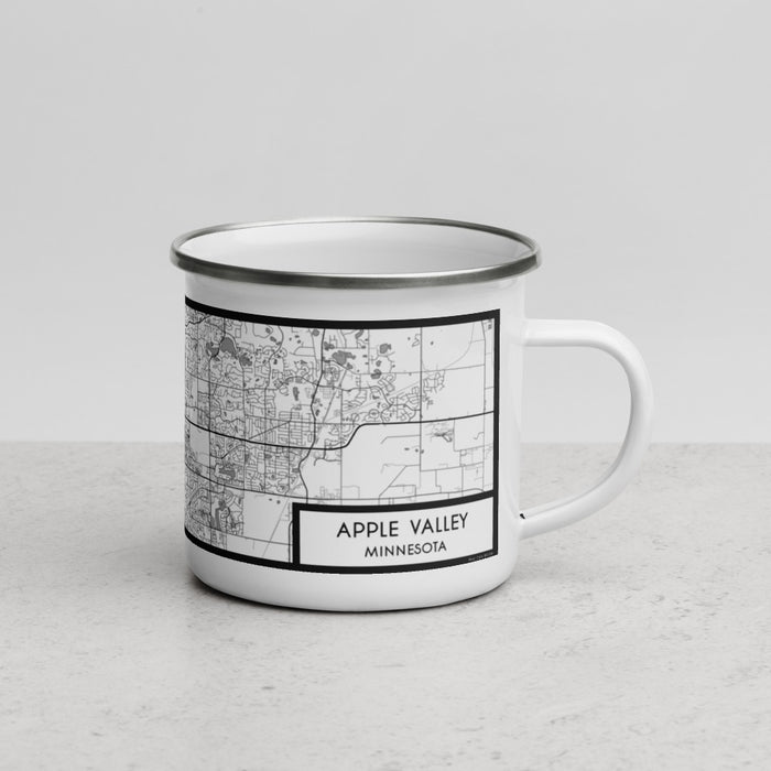 Right View Custom Apple Valley Minnesota Map Enamel Mug in Classic