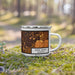 Right View Custom Apple Valley Minnesota Map Enamel Mug in Ember on Grass With Trees in Background