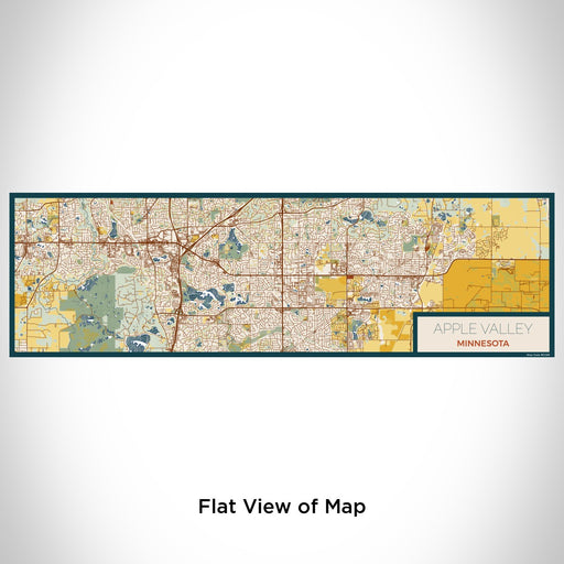 Flat View of Map Custom Apple Valley Minnesota Map Enamel Mug in Woodblock