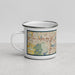 Left View Custom Apple Valley Minnesota Map Enamel Mug in Woodblock