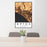 24x36 Aptos California Map Print Portrait Orientation in Ember Style Behind 2 Chairs Table and Potted Plant