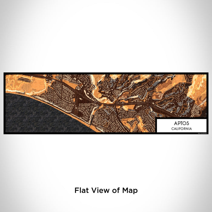 Flat View of Map Custom Aptos California Map Enamel Mug in Ember