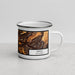 Right View Custom Aptos California Map Enamel Mug in Ember