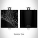 Rendered View of Aptos California Map Engraving on 6oz Stainless Steel Flask in Black