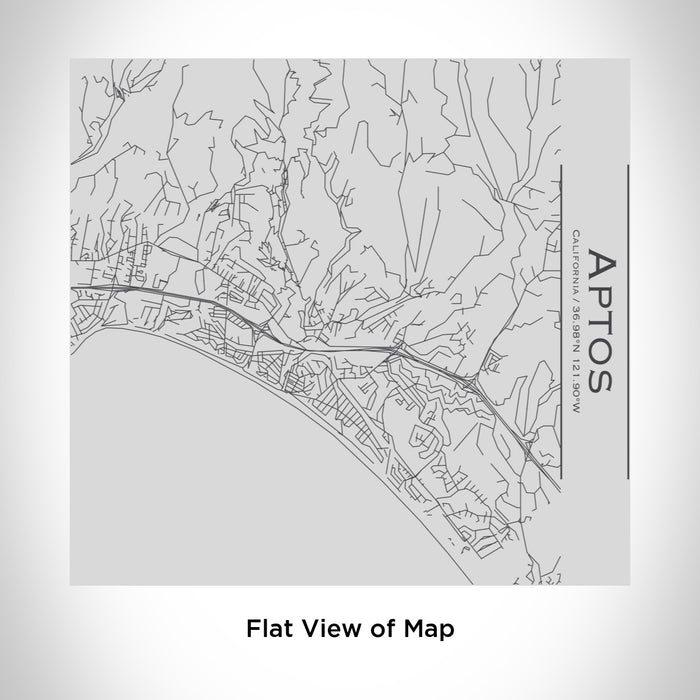 Rendered View of Aptos California Map Engraving on 17oz Stainless Steel Insulated Tumbler