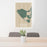 24x36 AQUINNAH Massachusetts Map Print Portrait Orientation in Afternoon Style Behind 2 Chairs Table and Potted Plant