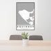24x36 Aquinnah Massachusetts Map Print Portrait Orientation in Classic Style Behind 2 Chairs Table and Potted Plant