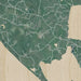 AQUINNAH Massachusetts Map Print in Afternoon Style Zoomed In Close Up Showing Details