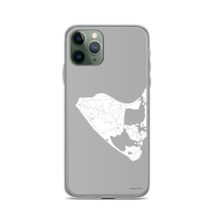 Custom iPhone 11 Pro Aquinnah Massachusetts Map Phone Case in Classic