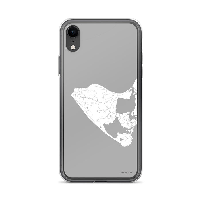 Custom iPhone XR Aquinnah Massachusetts Map Phone Case in Classic