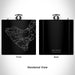 Rendered View of Aquinnah Massachusetts Map Engraving on 6oz Stainless Steel Flask in Black
