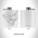 Rendered View of Aquinnah Massachusetts Map Engraving on 6oz Stainless Steel Flask in White