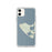 Custom iPhone 11 Aquinnah Massachusetts Map Phone Case in Woodblock