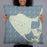 Person holding 22x22 Custom Aquinnah Massachusetts Map Throw Pillow in Woodblock