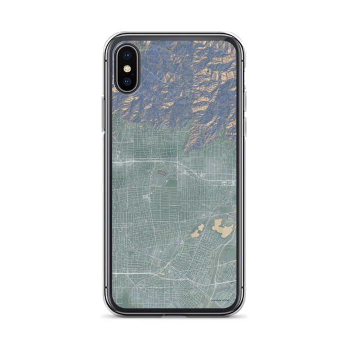 Custom iPhone X/XS Arcadia California Map Phone Case in Afternoon