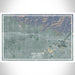 Arcadia California Map Print Landscape Orientation in Afternoon Style With Shaded Background