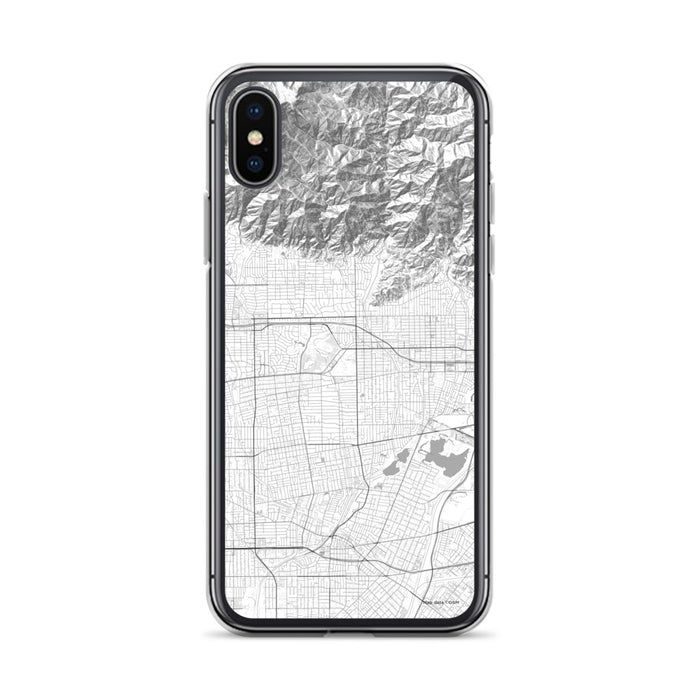 Custom iPhone X/XS Arcadia California Map Phone Case in Classic