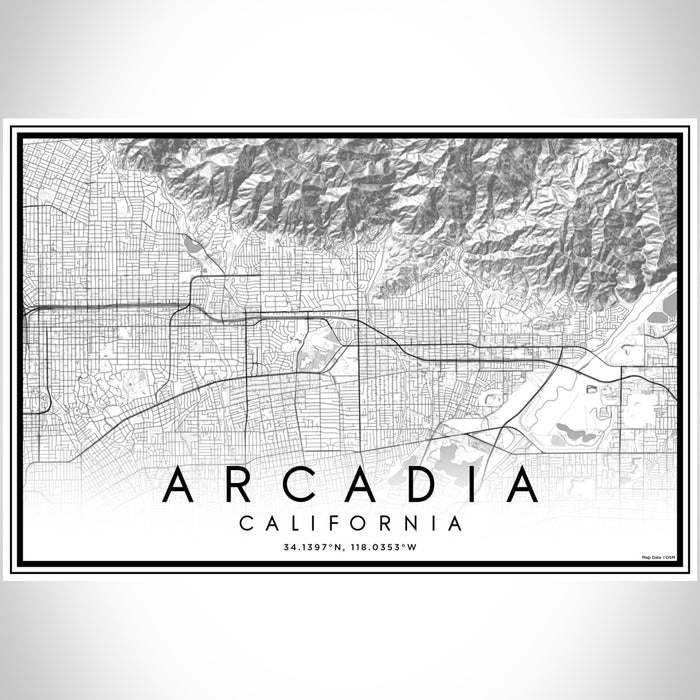 Arcadia - California Map Print in Classic — JACE Maps