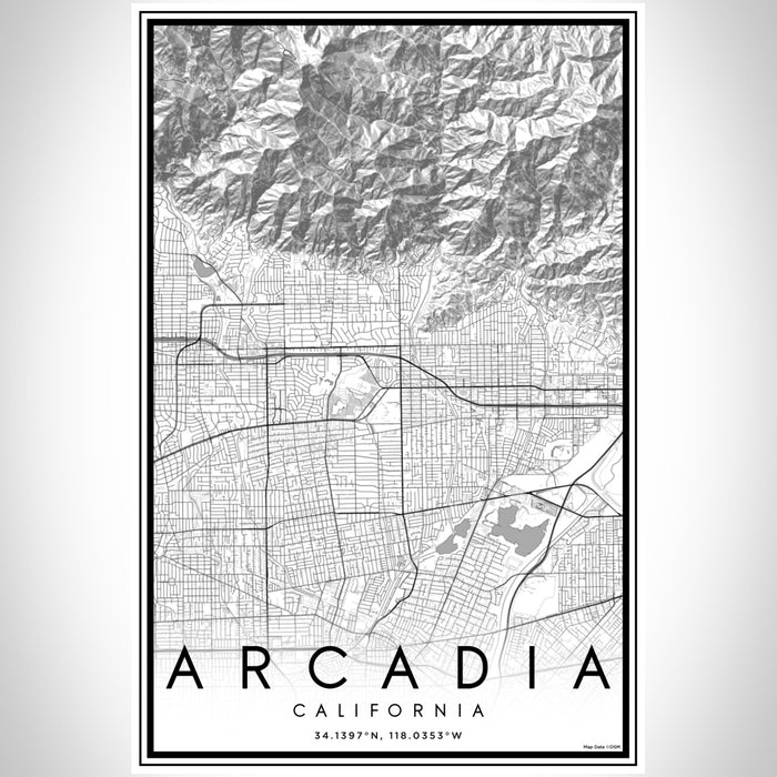 Arcadia - California Map Print in Classic — JACE Maps