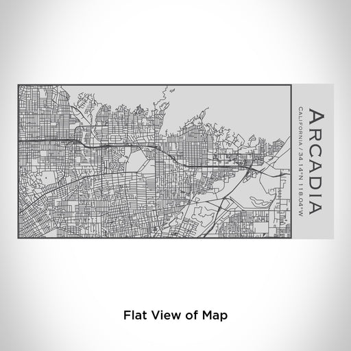 Rendered View of Arcadia California Map Engraving on 17oz Stainless Steel Insulated Cola Bottle