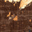 Arcadia California Map Print in Ember Style Zoomed In Close Up Showing Details