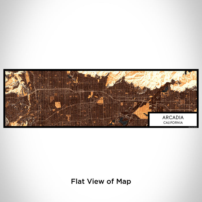 Flat View of Map Custom Arcadia California Map Enamel Mug in Ember