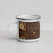Left View Custom Arcadia California Map Enamel Mug in Ember