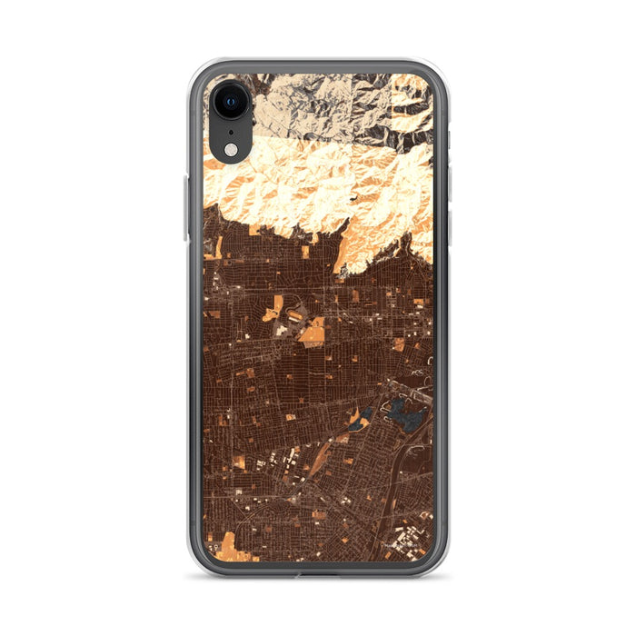 Custom iPhone XR Arcadia California Map Phone Case in Ember
