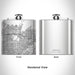 Rendered View of Arcadia California Map Engraving on 6oz Stainless Steel Flask