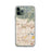 Custom iPhone 11 Pro Arcadia California Map Phone Case in Woodblock