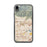 Custom iPhone XR Arcadia California Map Phone Case in Woodblock