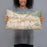 Person holding 20x12 Custom Arcadia California Map Throw Pillow in Woodblock