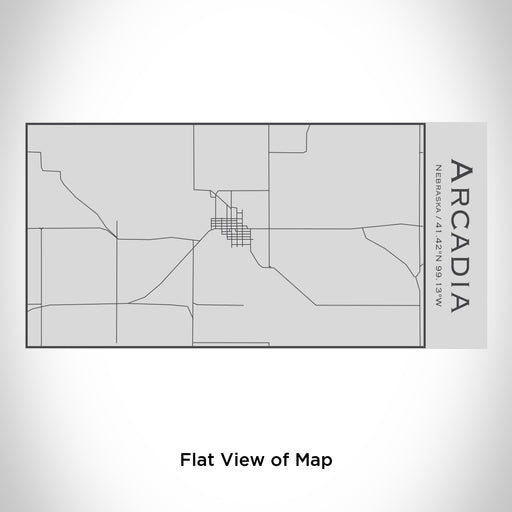 Rendered View of Arcadia Nebraska Map Engraving on 17oz Stainless Steel Insulated Cola Bottle