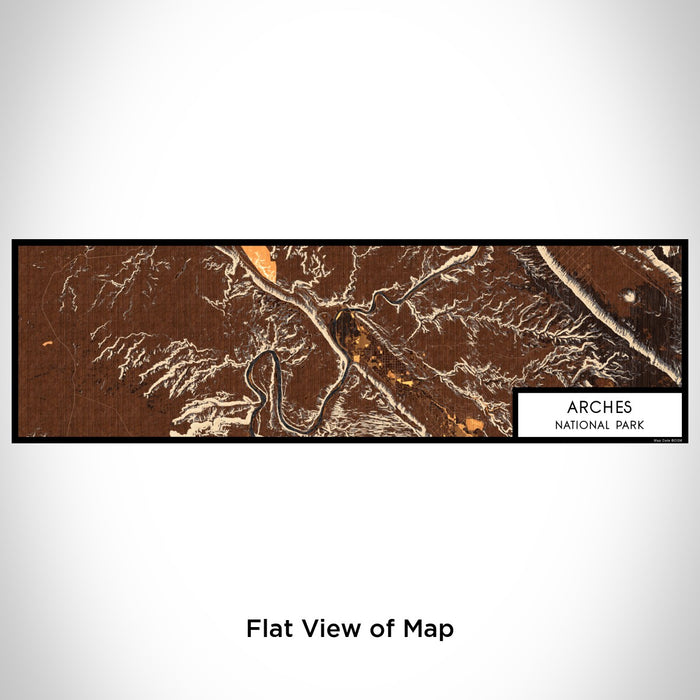 Flat View of Map Custom Arches National Park Map Enamel Mug in Ember