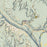 Arches National Park Map Print in Woodblock Style Zoomed In Close Up Showing Details