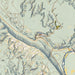 Arches National Park Map Print in Woodblock Style Zoomed In Close Up Showing Details