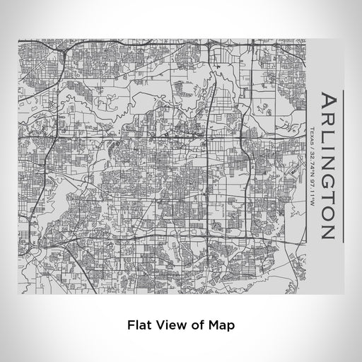 Rendered View of Arlington Texas Map Engraving on 20oz Stainless Steel Insulated Bottle with Bamboo Top