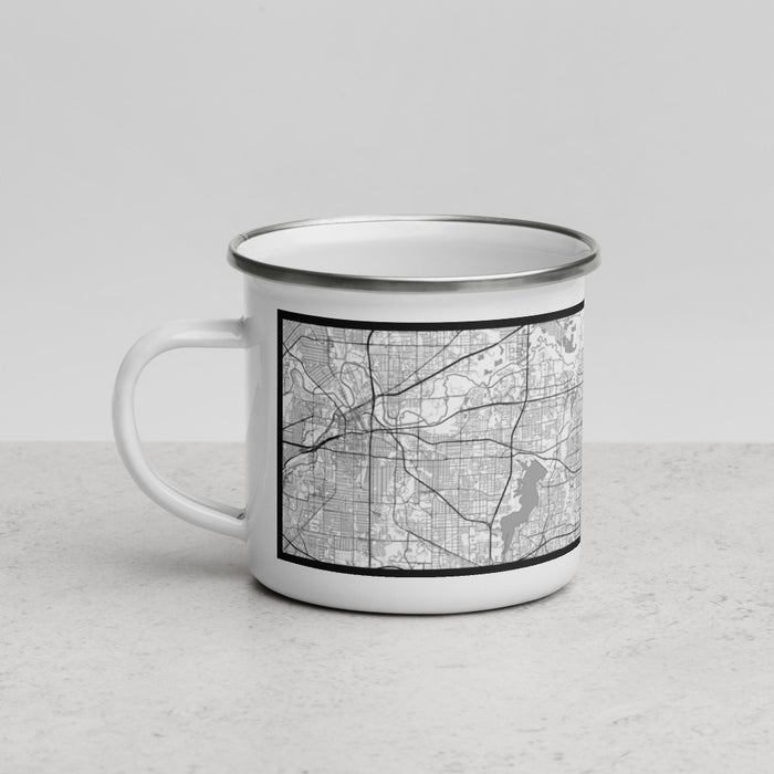 Left View Custom Arlington Texas Map Enamel Mug in Classic