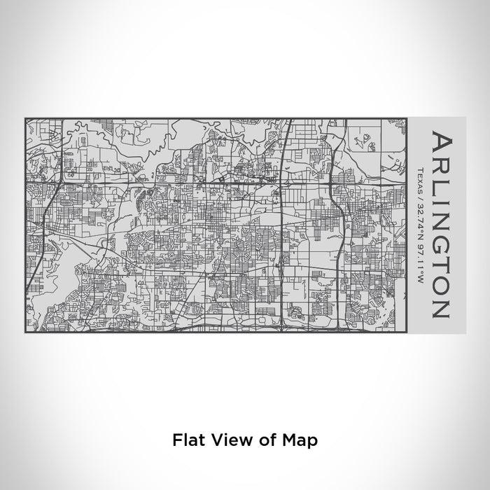 Rendered View of Arlington Texas Map Engraving on 17oz Stainless Steel Insulated Cola Bottle