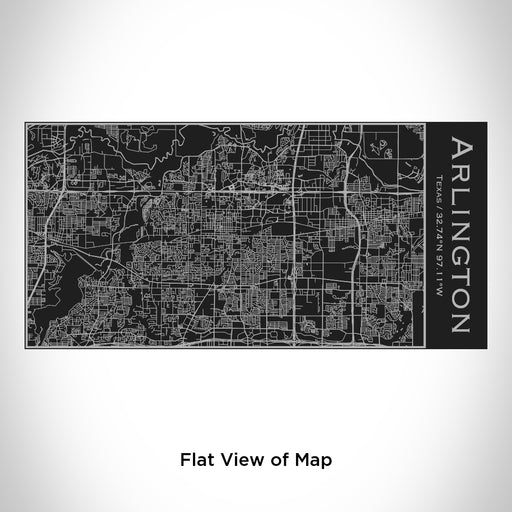Rendered View of Arlington Texas Map Engraving on 17oz Stainless Steel Insulated Cola Bottle in Black