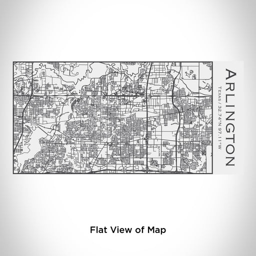 Rendered View of Arlington Texas Map Engraving on 17oz Stainless Steel Insulated Cola Bottle in White