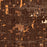 Arlington Texas Map Print in Ember Style Zoomed In Close Up Showing Details