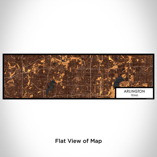 Flat View of Map Custom Arlington Texas Map Enamel Mug in Ember