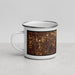 Left View Custom Arlington Texas Map Enamel Mug in Ember