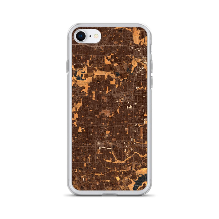 Custom Arlington Texas Map iPhone SE Phone Case in Ember
