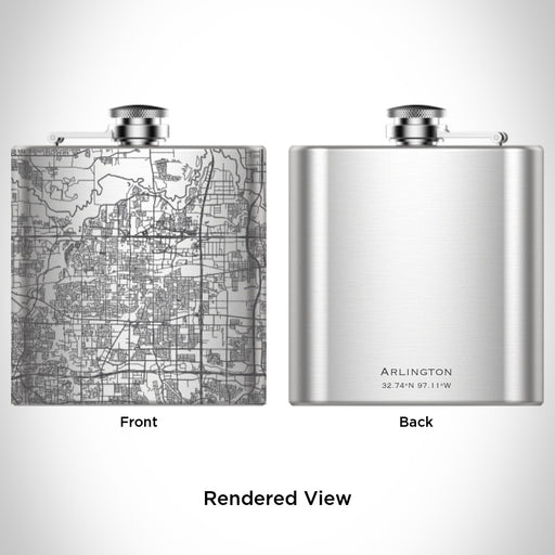 Rendered View of Arlington Texas Map Engraving on undefined