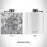 Rendered View of Arlington Texas Map Engraving on 6oz Stainless Steel Flask in White