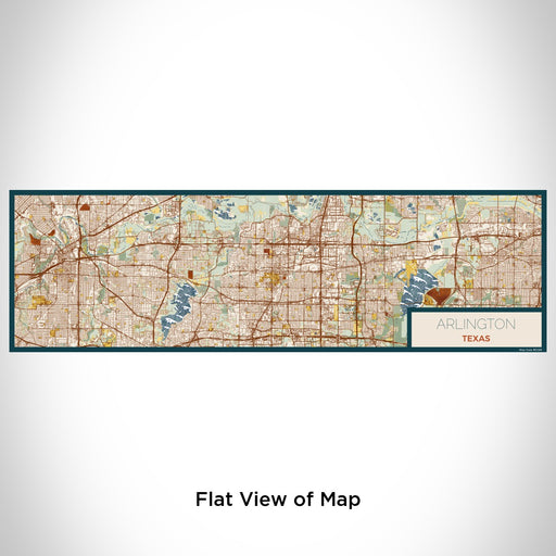 Flat View of Map Custom Arlington Texas Map Enamel Mug in Woodblock